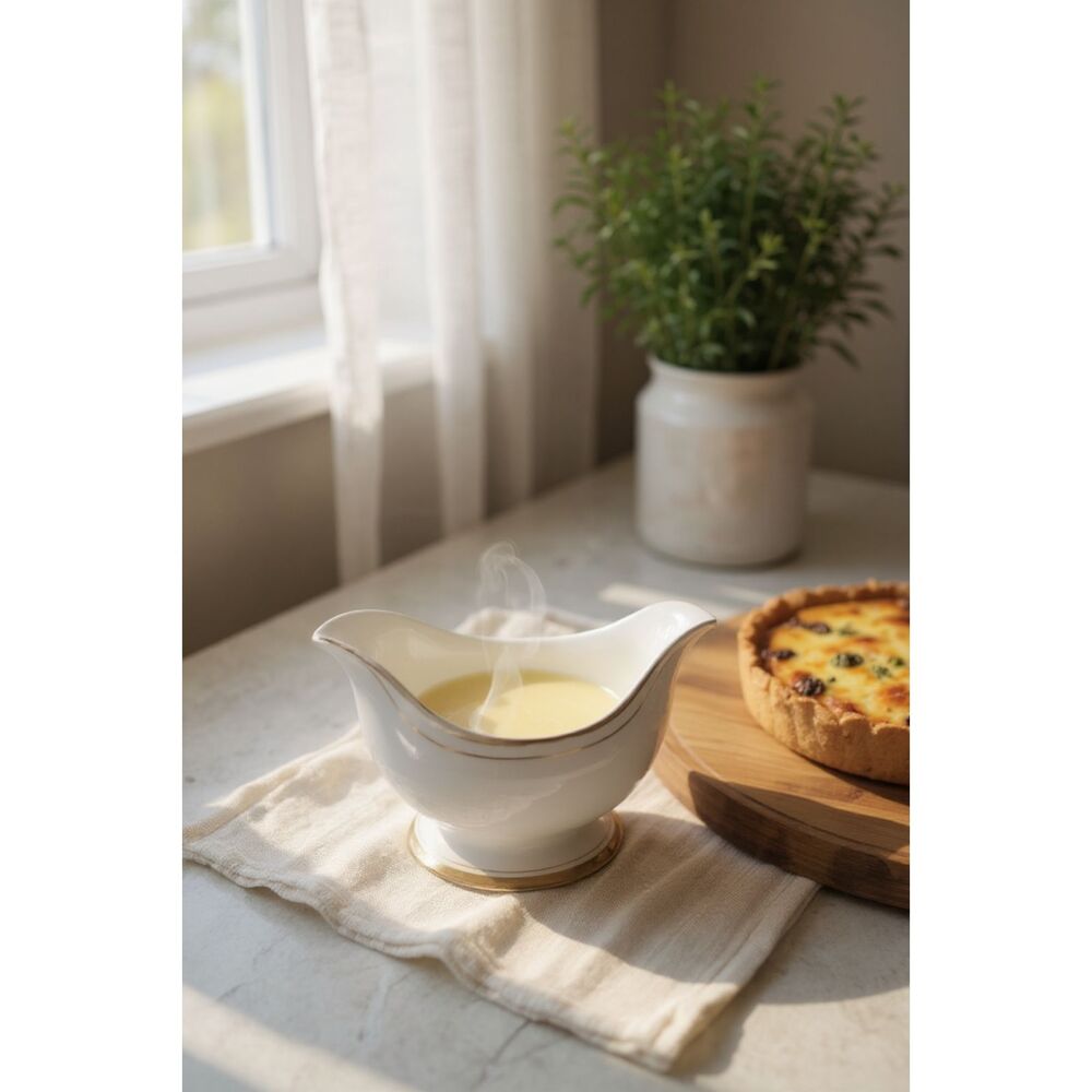 Royalton China Golden Elegance Gravy Boat with Fixed Liner